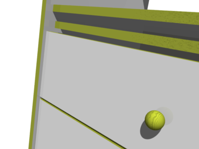 Détail du meuble micro-onde